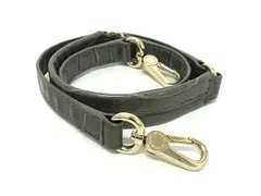 ■美品■MARC BY MARC JACOBS マークバイマークジェイコブス 型押しレザー バッグ用 ショルダーストラップ グレー系 FU6914