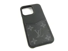 ■極美品■ LOUIS VUITTON ルイヴィトン M81087 モノグラムエクリプス バンパー iPhone13 Pro 対応 スマホケース ブラック系 FQ3475