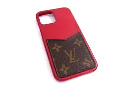 LOUIS VUITTON ルイヴィトン M80081 モノグラム バンパー iPhone12/12Pro 対応 アイフォンケース レッド系×ブラウン系 GA6950
