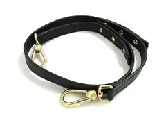 ■極美品■ FURLA フルラ レザー バッグ用 ショルダーストラップ 斜め掛け 肩掛け レディース ブラック系×シルバー系 GB3086