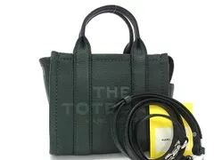 ■新品■未使用■MARC JACOBS マークジェイコブス THE TOTE MINI ザトートミニ レザー 2WAY ハンドバッグ ショルダー カーキ系 FT4389