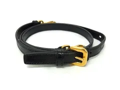 ■美品■ PRADA プラダ レザー バッグ用 ショルダーストラップ クロスボディ 斜め掛け 肩掛け レディース メンズ ブラック系 FT4387