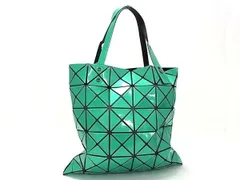 ■極美品■ BAO BAO ISSEY MIYAKE バオバオイッセイミヤケ ルーセント PVC ハンドバッグ トートバッグ グリーン系 FV4578