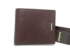 ■新品■未使用■ Paul Stuart ポールスチュアート レザー 二つ折り 財布 ウォレット 小銭入れ 札入れ メンズ ブラウン系 BS1892