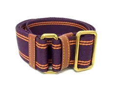 ■極美品■ COACH コーチ キャンバス×レザー バッグ用 ショルダーストラップ 斜め掛け 肩掛け パープル系×オレンジ系 BT1853