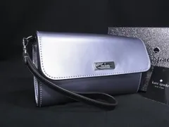 ■新品同様■ kate spade ケイトスペード KJ015 パテントレザー クラッチバッグ ウォレットバッグ 財布 パープル系 BN7474