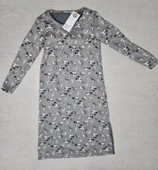 (日本で買ってきた)ミッキーマウス 起毛 長袖 Tシャツ グレー 機能性 パジャマ ルームウェア