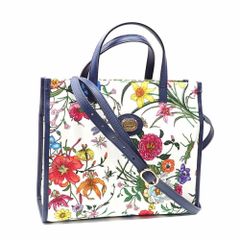 グッチ(Gucci) グッチ フローラ ハンドバッグ レディース ホワイト マルチカラー レザー キャンバス 550141   ショルダー フラワー 花