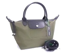 ■新品■未使用■ LONGCHAMP ロンシャン ルプリアージュ ナイロン 折りたたみ式 2WAY ハンドバッグ ショルダー グリーン系 FV7005
