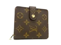 ■新品同様■ LOUIS VUITTON ルイヴィトン M61667 モノグラム コンパクトジップ 二つ折り 財布 ウォレット 小銭入れ ブラウン系 GA7645