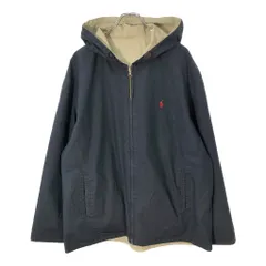 90年代 Polo by Ralph Lauren ポロ ラルフローレン リバーシブル フーデッドジャケット(メンズ L)中古 古着 X2577