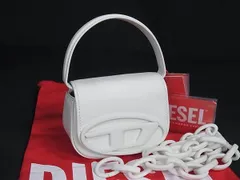 ■極美品■ DIESEL ディーゼル 1DR XS レザー 2WAY ショルダーバッグ ハンドバッグ アイボリー系 FX0634