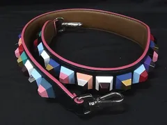 ■美品■ FENDI フェンディ ストラップ ユー レザー バッグ用 ショルダーストラップ 肩掛け レディース マルチカラー FX2239