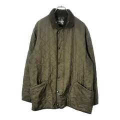 00年代 Barbour バブアー Polar Quilts ポーラーキルト キルティングジャケット オリーブ(メンズ LARGE)中古 古着 X2579