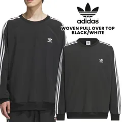 アディダス ウーブン プルオーバー トップ ブラック ホワイト adidas WOVEN PULL OVER TOP BLACK/WHITE jx8965 ウェア トップス ジャージ 長袖 ロングスリーブ メンズ ウィメンズ ユニセックス 