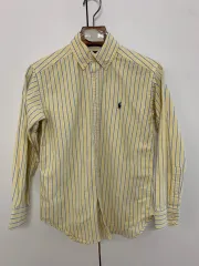 ユア ジュニア キッズ ポロラルフローレン イェロー ストライプ シャツ S 남방 カジュアル