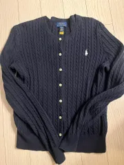 ポロ ラルフローレン ネイビー カーディガン XL(16)