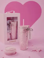 中国限定　スターバックス　ステンレスタンブラー　ラインストーン　バレンタイン　チャーム