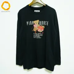 #anc ピンクハウス PINKHOUSE Tシャツ L 黒 くま レディース [969013]