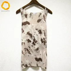 #wnc セイ TSE セーター・ニット M 茶 白 ピンク ノースリーブ 迷彩柄 カシミヤ タグ付き 美品 レディース [972543]のサムネイル
