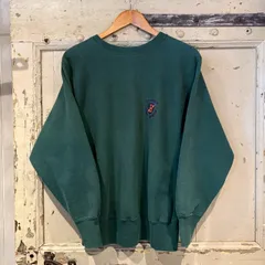 90's USA製 Champion REVERSE WEAVE スウェット　緑　ワンポイント　バックプリント　チャンピオン　リバースウィーブ　90年代　古着　Lサイズ