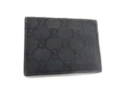 GUCCI グッチ 030 3661 1584 GGキャンバス×レザー カードケース カード入れ パスケース 定期入れ 名刺入れ ブラック系 DL8811
