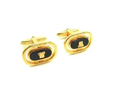 ■極美品■ LANVIN ランバン カフス カフスリンクス ビジネス 紳士 メンズ ゴールド系 DL8638のサムネイル