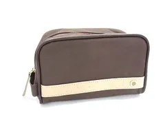 ■美品■ BVLGARI ブルガリブルガリ キャンバス×レザー マルチポーチ マルチケース 小物入れ メイクポーチ ブラウン系 DL8259