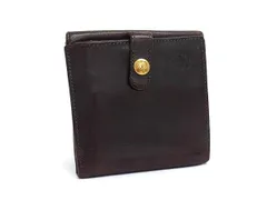 IL BISONTE イルビゾンテ レザー 二つ折り 財布 ウォレット 小銭入れ 札入れ カード入れ メンズ ダークブラウン系 DL8851