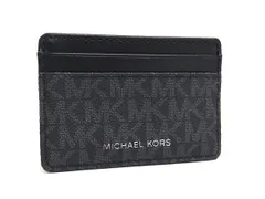 ■美品■ MICHAEL KORS マイケルコース PVC×レザー カードケース カード入れ パスケース 定期入れ ブラック系 DL8918