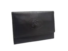 Burberrys バーバリーズ レザー 内部ノバチェック カードケース カード入れ 名刺入れ パスケース 定期入れ ダークブラウン系 DL8919