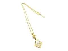 ■極美品■ NINA RICCI ニナリッチ ロゴモチーフ ラインストーン ネックレス ペンダント レディース ゴールド系 DL7775