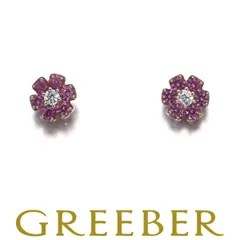 ポンテヴェキオ ピアス ダイヤ ダイヤモンド 0.01ct/0.01ct ピンクサファイア パヴェ K18PG #184107