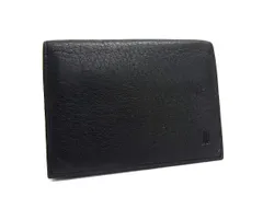 ■美品■ LANVIN COLLECTION ランバンコレクション レザー カードケース カード入れ 名刺入れ パスケース メンズ ブラック系 DL8338