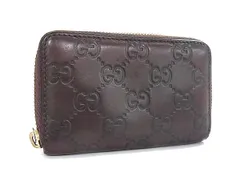 GUCCI グッチ 255452 グッチシマ レザー コインケース コインパース 小銭入れ レディース メンズ ブラウン系 DL6857