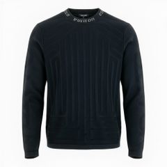 20a26 LOUIS VUITTON ルイヴィトン LVネックロゴ クルーネックセーター