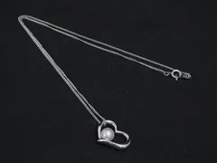 ■美品■ TASAKI タサキ 本真珠 アコヤ真珠 パール約7mm SV925 ハート ネックレス ペンダント アクセサリー シルバー系 DL7626