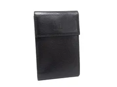 ■新品同様■ dunhill ダンヒル レザー カードケース カード入れ 名刺入れ ビジネス 紳士 メンズ ブラック系 DL7041
