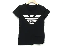 ■極美品■ EMPORIO ARMANI エンポリオアルマーニ 半袖 ポロシャツ トップス 洋服 レディース ブラック系 DL5505