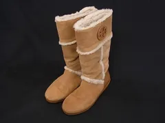 ■美品■ TORY BURCH トリーバーチ スエード×ボア ムートンブーツ 靴 シューズ レディース ベージュ系 DL5902