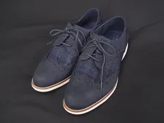 ■美品■ COLE HAAN コールハーン デニム×スエード スニーカー 表記サイズ6 1/2 (約23.5cm) 靴 シューズ ネイビー系 DL4691
