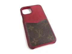 LOUIS VUITTON ルイヴィトン M69095 モノグラム バンパー iPhone 11Pro 対応 アイフォンケース ブラウン系×レッド系 DL4905