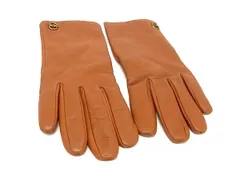 ■美品■ COACH コーチ レザー 手袋 グローブ 防寒具 表記サイズ 7 レディース ブラウン系 DL5443