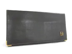 ■美品■ dunhill ダンヒル レザー 二つ折り 長財布 ウォレット 札入れ カード入れ メンズ グレージュ系 DL4036