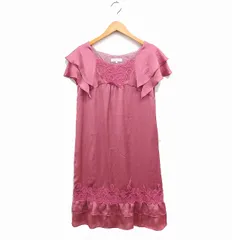 クミキョク 組曲 KUMIKYOKU PRIER パーティードレス ワンピース ロング ケープスリーブ レース 3 ピンク /FT15