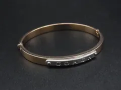 ■美品■ COACH コーチ バングル ブレスレット アクセサリー レディース シルバー系×ゴールド系 DL2038