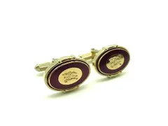 Burberrys バーバリーズ カフスボタン カフリンクス アクセサリー 紳士 ビジネス ボルドー系×ゴールド系 DL2044