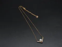 SWAROVSKI スワロフスキー ラインストーン パール ネックレス ペンダント アクセサリー レディース ゴールド系 DL2115