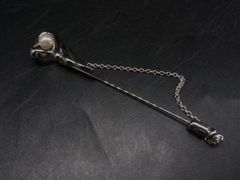 【お値下げ不可】14K ホワイトゴールド　パール付きピンブローチ　14金　WG お値下げ不可】14K ホワイトゴールド パール付きピンブローチ 14金 WG