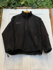 Columbia ハーフジップフリースジャケット　黒　S   USA製